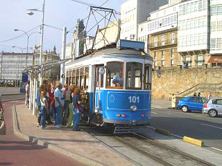 A tram in A Coruna city