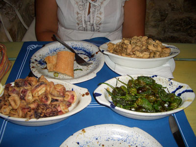 Typical Galician tapas