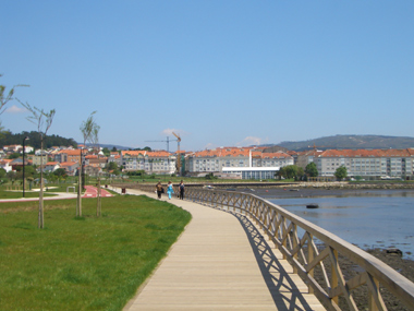 A major road in to the town